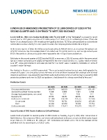LUNDIN GOLD ANNOUNCES PRODUCTION OF 111,890 OUNCES OF GOLD IN THE SECOND QUARTER AND IS ON TRACK TO MEET 2022 GUIDANCE (CNW Group/Lundin Gold Inc.)