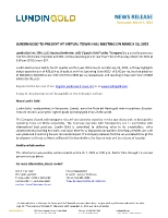 LUNDIN GOLD TO PRESENT AT VIRTUAL TOWN HALL MEETING ON MARCH 10, 2022 (CNW Group/Lundin Gold Inc.)
