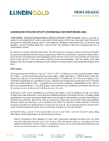 LUNDIN GOLD PROVIDES UPDATE ON REGIONAL EXPLORATION DRILLING (CNW Group/Lundin Gold Inc.)