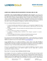 Lundin Gold Annual and Special Meeting to Be Held June 24, 2021 (CNW Group/Lundin Gold Inc.)