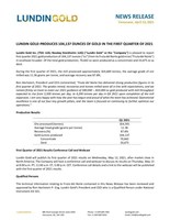 Lundin Gold Produces 104,137 Ounces of Gold in the First Quarter of 2021 (CNW Group/Lundin Gold Inc.)