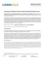 Lundin Gold to Present at Virtual Town Hall Meeting on March 10, 2021 (CNW Group/Lundin Gold Inc.)