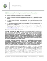 MEG Announces Further Improvement to Cenovus Transaction (CNW Group/MEG Energy Corp.)
