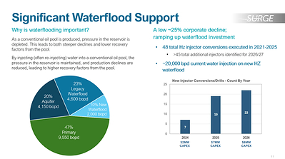 Significant Waterflood Support (CNW Group/Surge Energy Inc.)