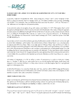 SURGE ENERGY INC. ANNOUNCES NOTICE OF REDEMPTION OF 5.75% CONVERTIBLE DEBENTURES (CNW Group/Surge Energy Inc.)
