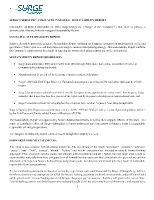 SURGE ENERGY INC. ANNOUNCES INAUGURAL SUSTAINABILITY REPORT (CNW Group/Surge Energy Inc.)