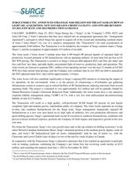 Surge Energy Inc. Announces Strategic $160 Million Southeast Saskatchewan Light Oil Acquisition; New $215 Million Credit Facility; and Upward Revision to 2021 Exit Rate and 2022 Production Guidance (CNW Group/Surge Energy Inc.)