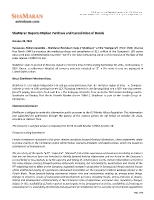 ShaMaran Reports Market Purchase and Cancellation of Bonds (CNW Group/ShaMaran Petroleum Corp.)