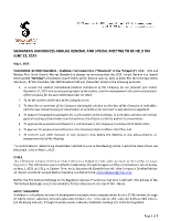SHAMARAN ANNOUNCES ANNUAL GENERAL AND SPECIAL MEETING TO BE HELD ON JUNE 22, 2023 (CNW Group/ShaMaran Petroleum Corp.)