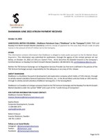 SHAMARAN JUNE 2022 ATRUSH PAYMENT RECEIVED (CNW Group/ShaMaran Petroleum Corp.)