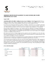SHAMARAN REPORTS RECORD QUARTERLY OIL SALES REVENUES AND RECORD OPERATIONAL CASH FLOWS (CNW Group/ShaMaran Petroleum Corp.)
