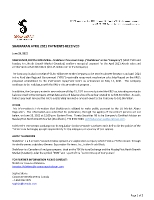 ShaMaran April 2021 Payments Received (CNW Group/ShaMaran Petroleum Corp.)