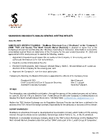ShaMaran Announces Annual General Meeting Results (CNW Group/ShaMaran Petroleum Corp.)