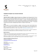 SHAMARAN FEBRUARY 2021 PAYMENTS RECEIVED (CNW Group/ShaMaran Petroleum Corp.)