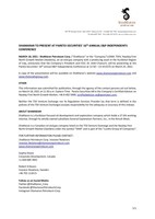 ShaMaran to Present at Pareto Securities' 16th Annual E&P Independents Conference (CNW Group/ShaMaran Petroleum Corp.)