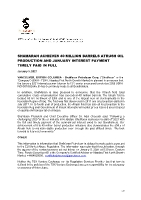 ShaMaran Achieves 40 Million Barrels Atrush Oil Production and January Interest Payment Timely Paid In Full (CNW Group/ShaMaran Petroleum Corp.)