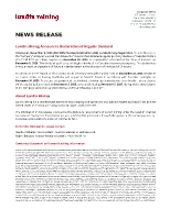 Lundin Mining Announces Declaration of Regular Dividend (CNW Group/Lundin Mining Corporation)