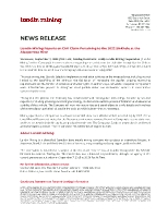 Lundin Mining Reports on Civil Claim Pertaining to the 2022 Sinkhole at the Alcaparrosa Mine (CNW Group/Lundin Mining Corporation)