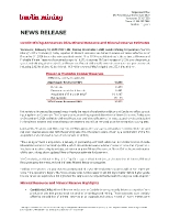 Lundin Mining Announces 2024 Mineral Resource and Mineral Reserve Estimates (CNW Group/Lundin Mining Corporation)