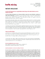 Lundin Mining Reports on Legal Notice Pertaining to the 2022 Sinkhole at the Alcaparrosa Mine (CNW Group/Lundin Mining Corporation)