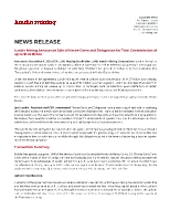 Lundin Mining Announces Sale of Neves-Corvo and Zinkgruvan for Total Consideration of up to $1.52 Billion (CNW Group/Lundin Mining Corporation)