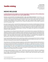 Lundin Mining Exercises Option to Increase Ownership in Caserones to 70% and Receives Commitments to Increase the Term Loan by $350 Million (CNW Group/Lundin Mining Corporation)