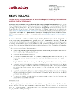 Lundin Mining Announces Dates of Annual and Special Meeting of Shareholders and First Quarter 2024 Results (CNW Group/Lundin Mining Corporation)