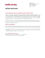 Lundin Mining Announces Completion of CEO Transition Process (CNW Group/Lundin Mining Corporation)