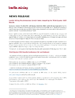 Lundin Mining Pre-Announces Certain Items Impacting the Third Quarter 2023 Results (CNW Group/Lundin Mining Corporation)