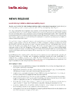 Lundin Mining Publishes 2022 Sustainability Report (CNW Group/Lundin Mining Corporation)