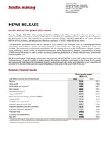 Lundin Mining First Quarter 2023 Results (CNW Group/Lundin Mining Corporation)