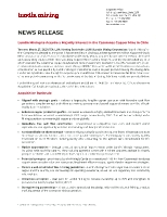 Lundin Mining to Acquire a Majority Interest in the Caserones Copper Mine in Chile (CNW Group/Lundin Mining Corporation)
