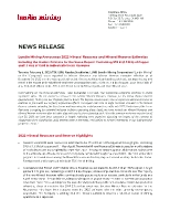 Lundin Mining Announces 2022 Mineral Resource and Mineral Reserve Estimates (CNW Group/Lundin Mining Corporation)