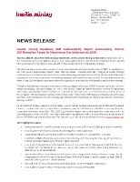Lundin Mining Publishes 2021 Sustainability Report Announcing Interim 35% Reduction Target in Greenhouse Gas Emissions by 2030 (CNW Group/Lundin Mining Corporation)