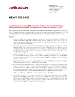 Lundin Mining Announces 2021 Production Guidance Achieved for All Metals; Fourth Quarter and Full Year 2021 Results to be Released February 17, 2022 (CNW Group/Lundin Mining Corporation)