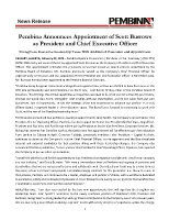 Pembina Announces Appointment of Scott Burrows as President and Chief Executive Officer (CNW Group/Pembina Pipeline Corporation)