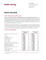 Lundin Mining Second Quarter Results (CNW Group/Lundin Mining Corporation)