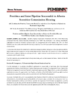 Pembina and Inter Pipeline Successful in Alberta Securities Commission Hearing (CNW Group/Pembina Pipeline Corporation)
