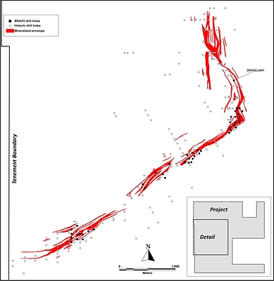 Location of Bravo Drilling Reported in this Document (CNW Group/Bravo Mining Corp.)
