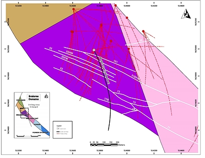 Figure 1: SB-2021-023 hole location within the Bralorne West Block. (CNW Group/Talisker Resources Ltd)