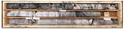 Figure 1: Photo of the 53 Vein intersected at 585.9m depth. (CNW Group/Talisker Resources Ltd)