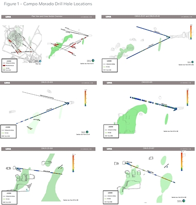 Fig 1 - Campo Morado Drill Hole Locations (CNW Group/Luca Mining Corp.)
