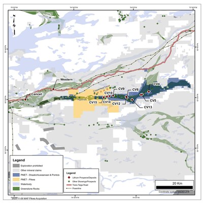 Figure 1: Pikwa Property. (CNW Group/PMET Resources Inc.)