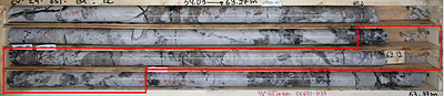 Figure 7: Pollucite mineralization in drill hole CV24-651 (CV5) grading 5.03% Cs2O over 1.5 m (61.0 m to 62.5 m). (CNW Group/Patriot Battery Metals Inc.)