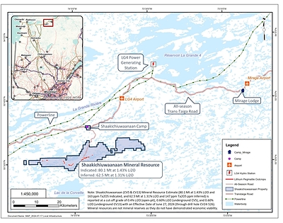 Figure 1: Shaakichiuwaanaan Property and Regional Infrastructure (CNW Group/Patriot Battery Metals Inc.)