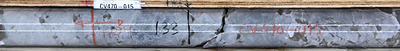 Figure 4: Large spodumene crystal(s) in quartz pegmatite, drill hole CV24-470 at ~133 m depth. (CNW Group/Patriot Battery Metals Inc)