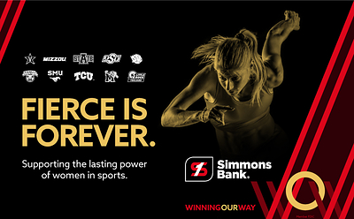 Simmons Bank announces game changing support for female student-athletes with multi-university sponsorship of women's athletics.