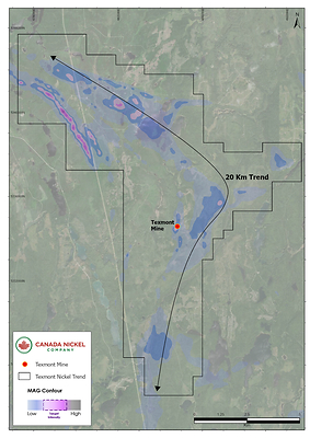Figure 2. Texmont Ultramafic Trend (CNW Group/Canada Nickel Company Inc.)