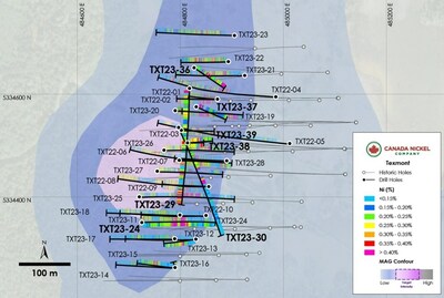 Figure 2 – Texmont Property – Southern Area (CNW Group/Canada Nickel Company Inc.)