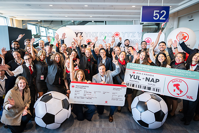 Air Canada’s newest international flight from Montréal touched down this morning in Naples, Italy, the gateway to the Amalfi coast. (CNW Group/Air Canada)